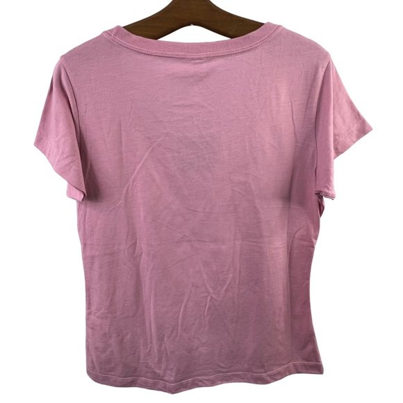 Ouray Essential Short Sleeve Scoop Neck Tee Womens M Palm Beach Pink Nectar NEW - Picture 2 of 6